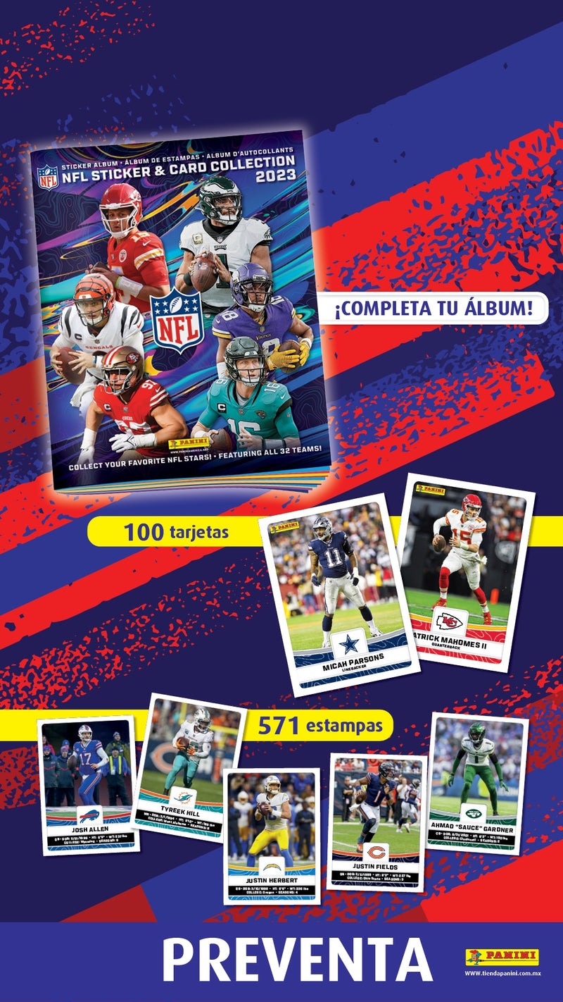 ALBUM NFL 2023 MULTISET + 4 SOBRES DE ESTAMPAS