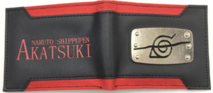 Cartera Naruto Metal Akatsuki