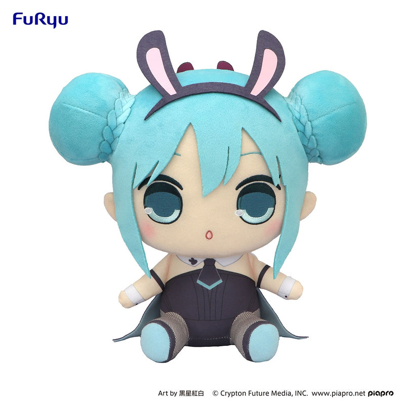 Hatsune Miku KYURUMARU Big Plush Toy -Hatsune Miku/Black Rabbit-