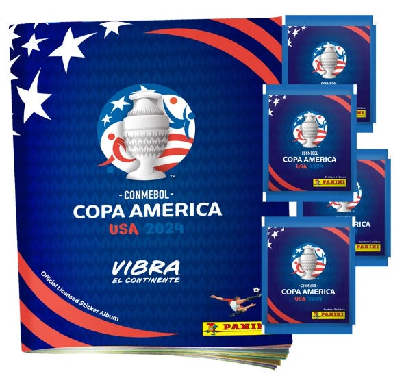 ALBUM PASTA SUAVE COPA AMERICA 2024 + 4 SOBRES DE ESTAMPAS