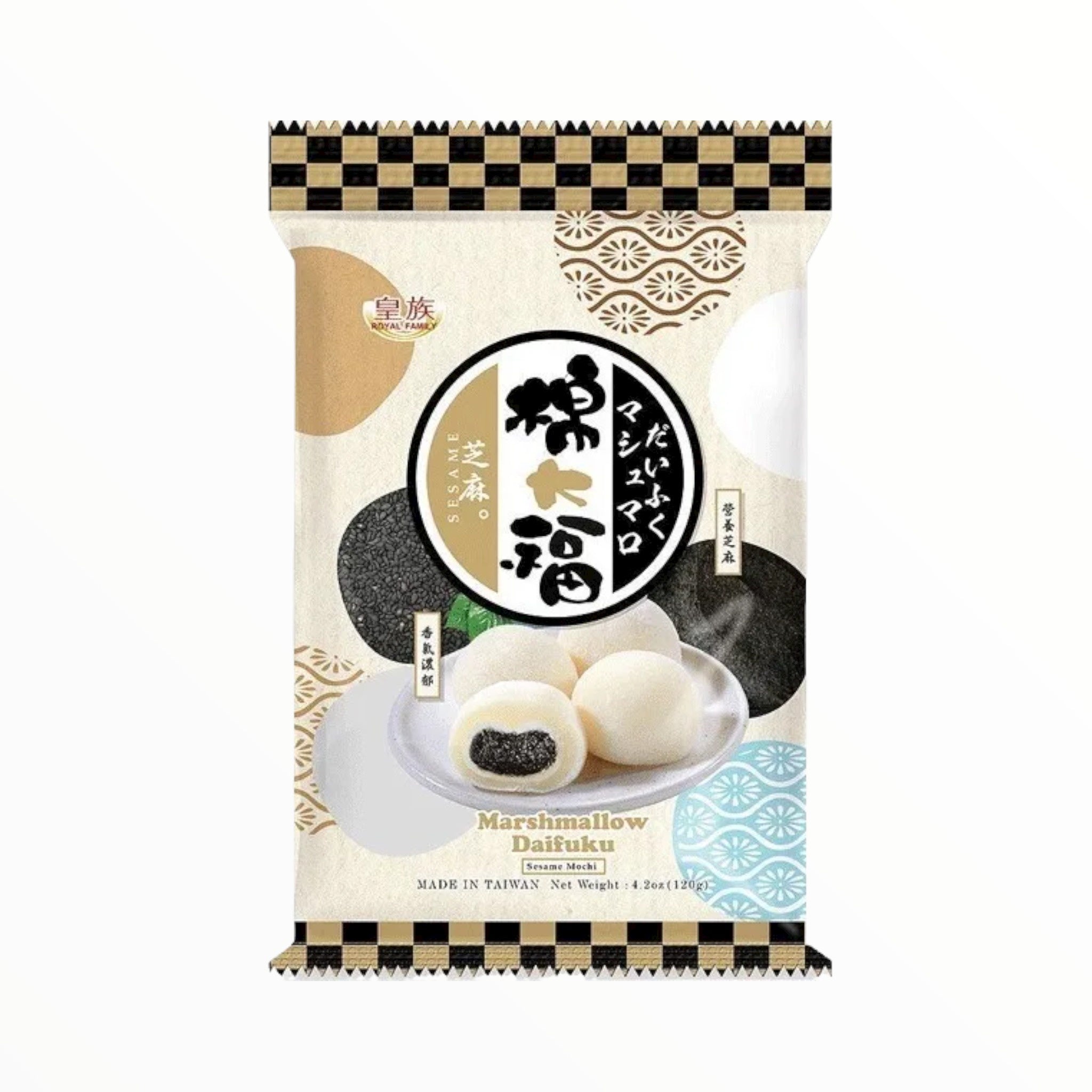 Royal Mochi Marshmallow Daifuku Ajonjoli 120 g