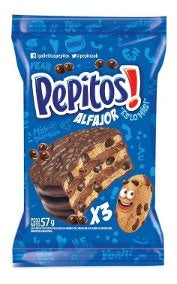 ALFAJOR PEPITOS x3 57g-Alimentos-Pockys-Akibara Xpress