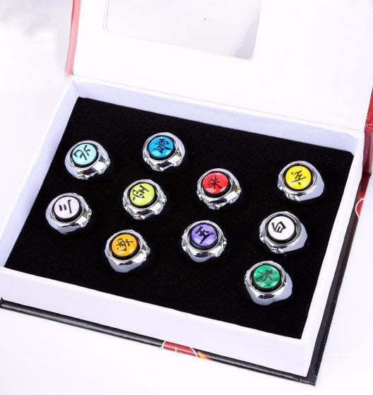 Anillos Akatsuki set 10 piezas-Llaveros-Accesorios Genericos-Akibara Xpress