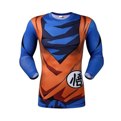 Playera Licra Goku Manga Larga M