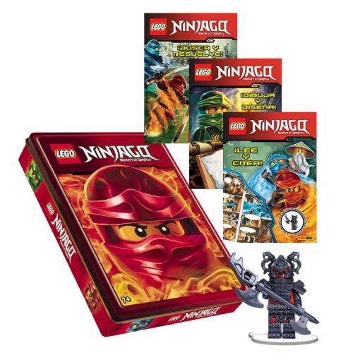 LEGO® NINJAGO PAQUETE DE LIBROS + TIN BOX
