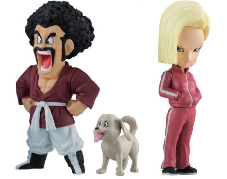 Dragon Ball Adverge 7 Android 18 y Mr Satán con Bee-Figuras-BANDAI-Akibara Xpress