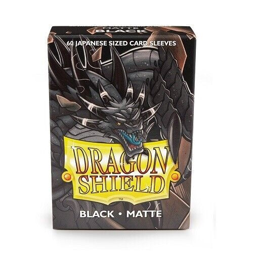 Dragon Shield Sleeves: Japanese- MatteBlack (60 ct.)-TCG-Juegos de Mesa-Akibara Xpress