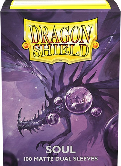 Dragon Shield Sleeves: Standard DUAL- Matte Purple/Soul (100 ct.)-TCG-DRAGON SHIELD-Akibara Xpress