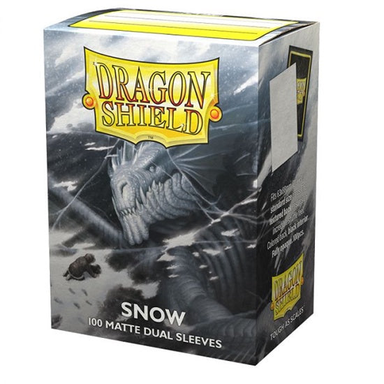 Dragon Shield Sleeves: Standard DUAL- Matte Snow 'Nirin' (100 ct.)-TCG-DRAGON SHIELD-Akibara Xpress