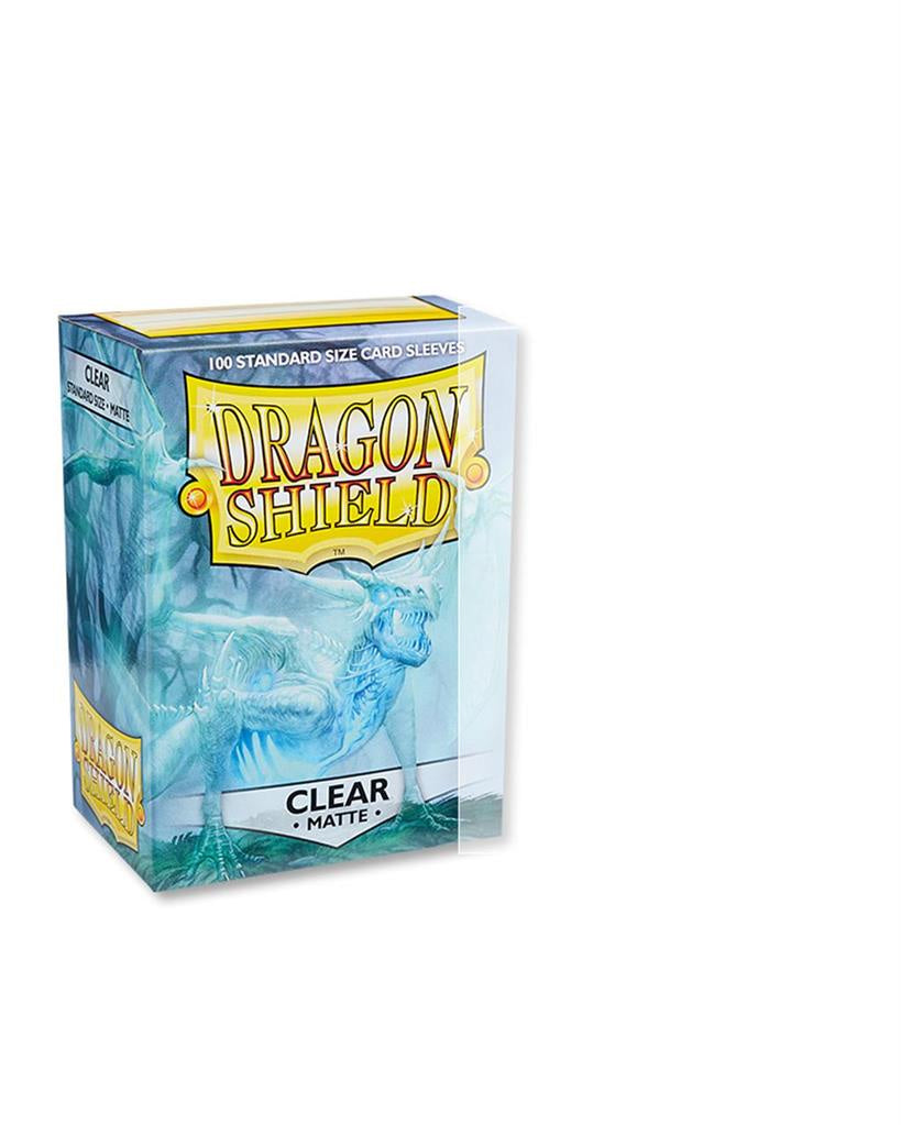 Dragon Shield Sleeves: Standard- Matte Clear (100CT)-TCG-DRAGON SHIELD-Akibara Xpress