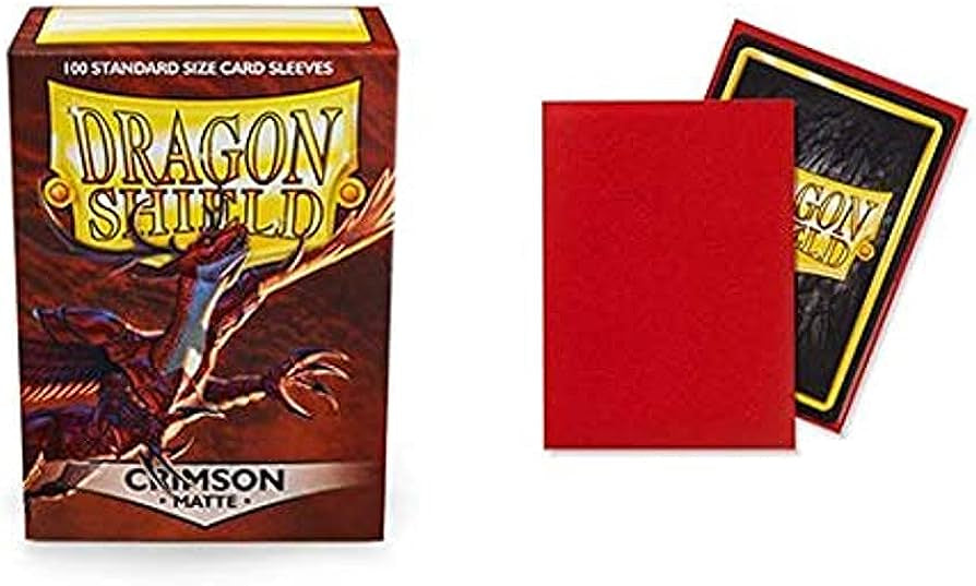 Dragon Shield Sleeves: Standard- Matte Crimson (100 ct.)-TCG-DRAGON SHIELD-Akibara Xpress