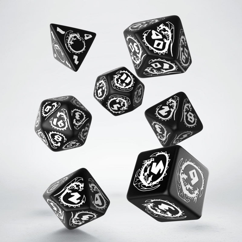 SET DE DADOS DRAGONS WHITE/BLACK