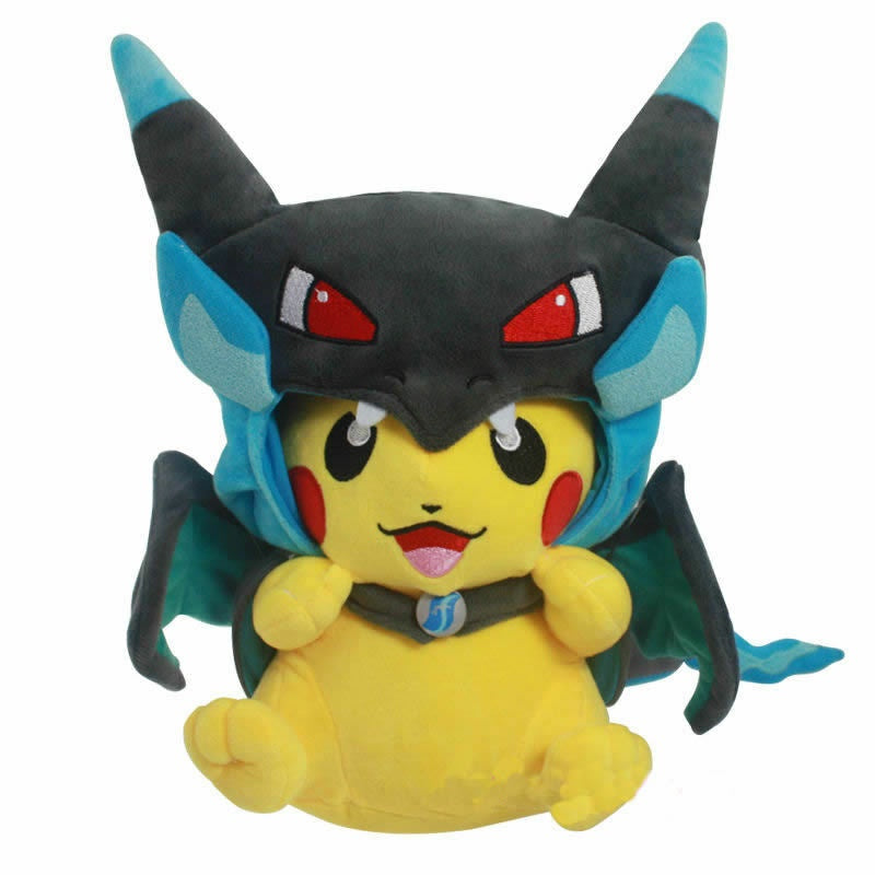 Peluche Pokemon Pikachu Mega Charizard Negro Chico