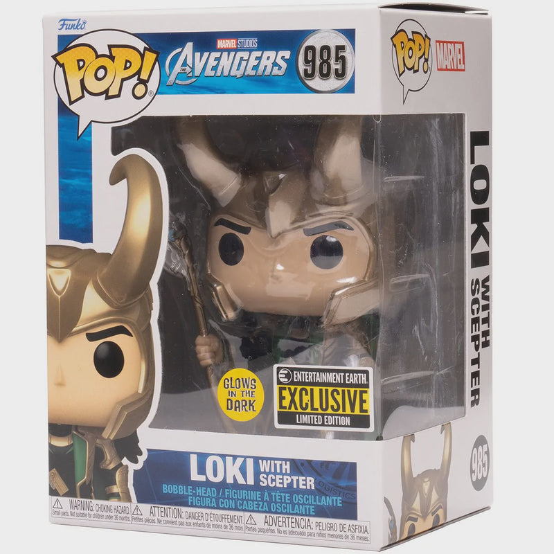 FUNKO LOKI WITH SCEPTER 985 ENTERTAINMENT EARTH EXCLUSIVE