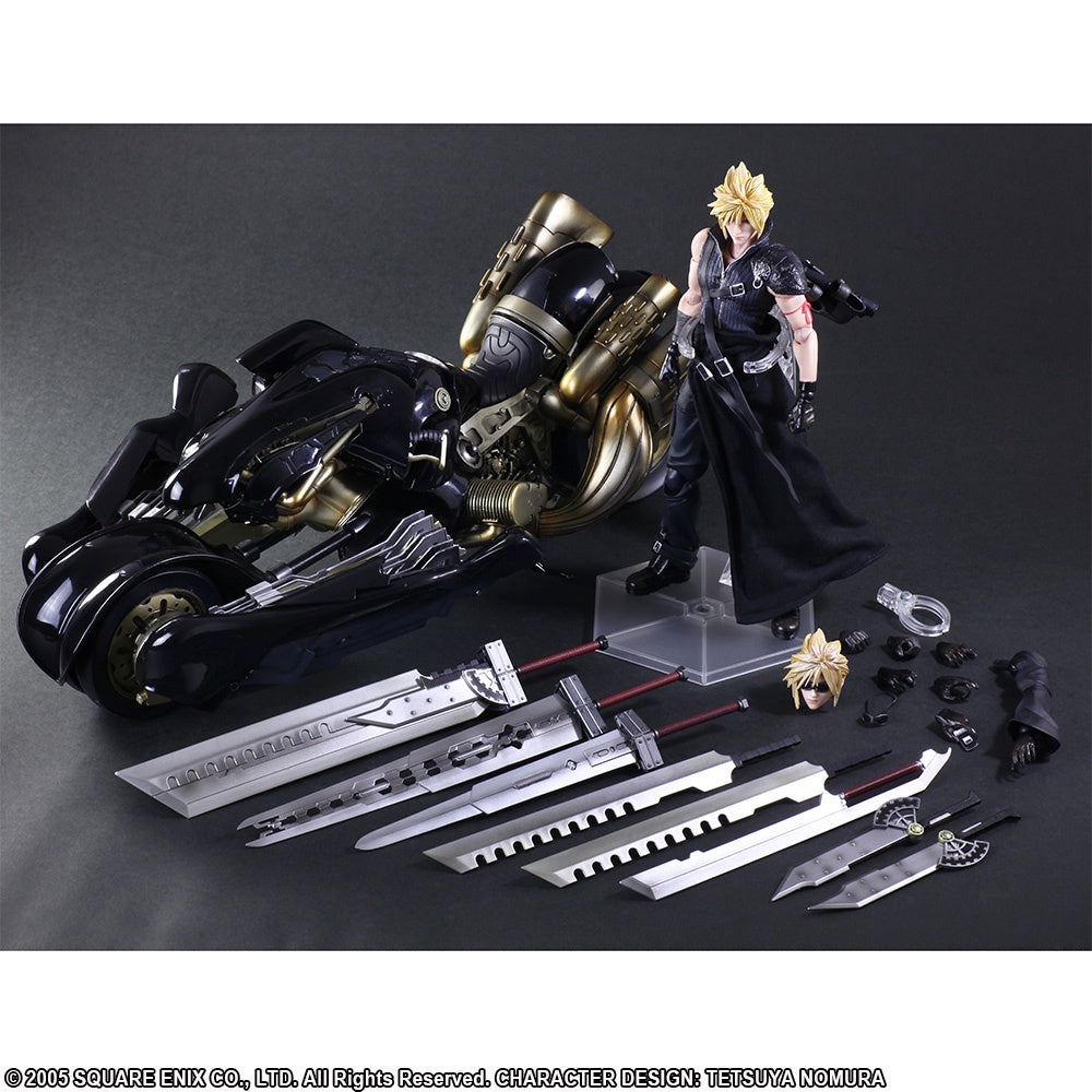 FINAL FANTASY VII ADVENT CHILDREN PLAY ARTS KAI - Cloud Strife & Fenrir-Figuras-Square Enix Products-Akibara Xpress