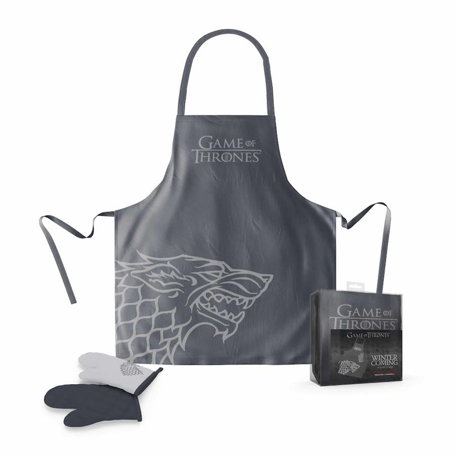 Game of Thrones Stark Oven Mitt and Apron Set-Accesorios-Accesorios Genericos-Akibara Xpress