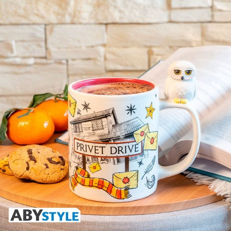 Harry Potter -  Mug 3D Handle - Hedwige & Privet Drive x2