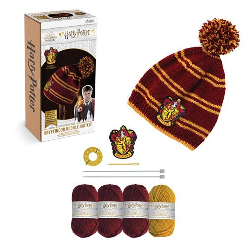 Harry Potter Wizarding World Collection Gryffindor Bobble Hat Knitting Kit-Gorras-Creative Toys-Akibara Xpress