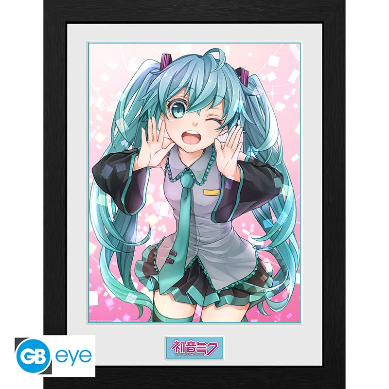 HATSUNE MIKU - Wink Framed Print (12 x 16")-Poster-ABYSTYLE-Akibara Xpress