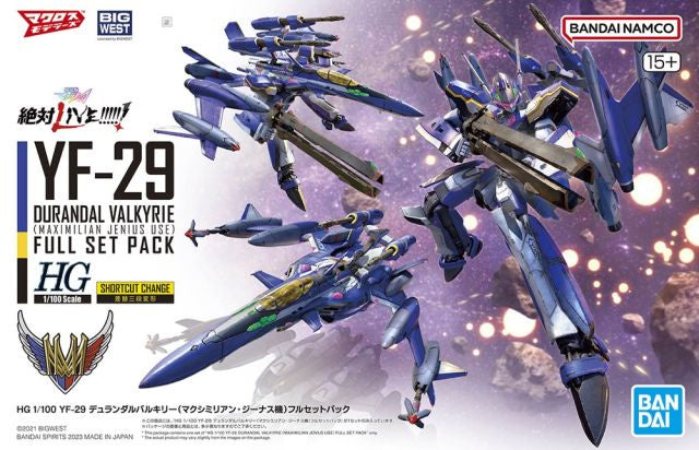 HG 1/100 YF-29 DURANDAL VALKYRIE (MAXIMILIAN JENIUS USE) FULL SET PACK-Figuras-BANDAI-Akibara Xpress
