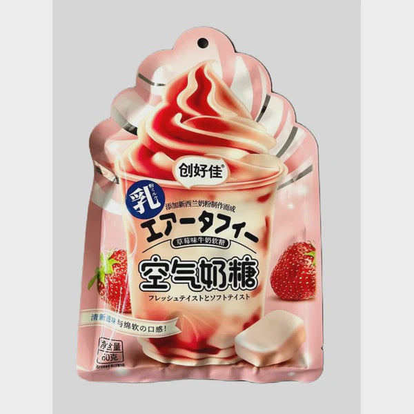 HONGYUAN CARAMELO DE AIRE SABOR FRESA 60g-Alimentos-Asian Food-Akibara Xpress