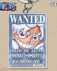Llavero Acrilico Wanted Luffy G5-Llaveros-Llaveros-Akibara Xpress