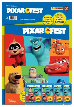 Multiset 1 album mas 4 sobres Pixar Fest 2022