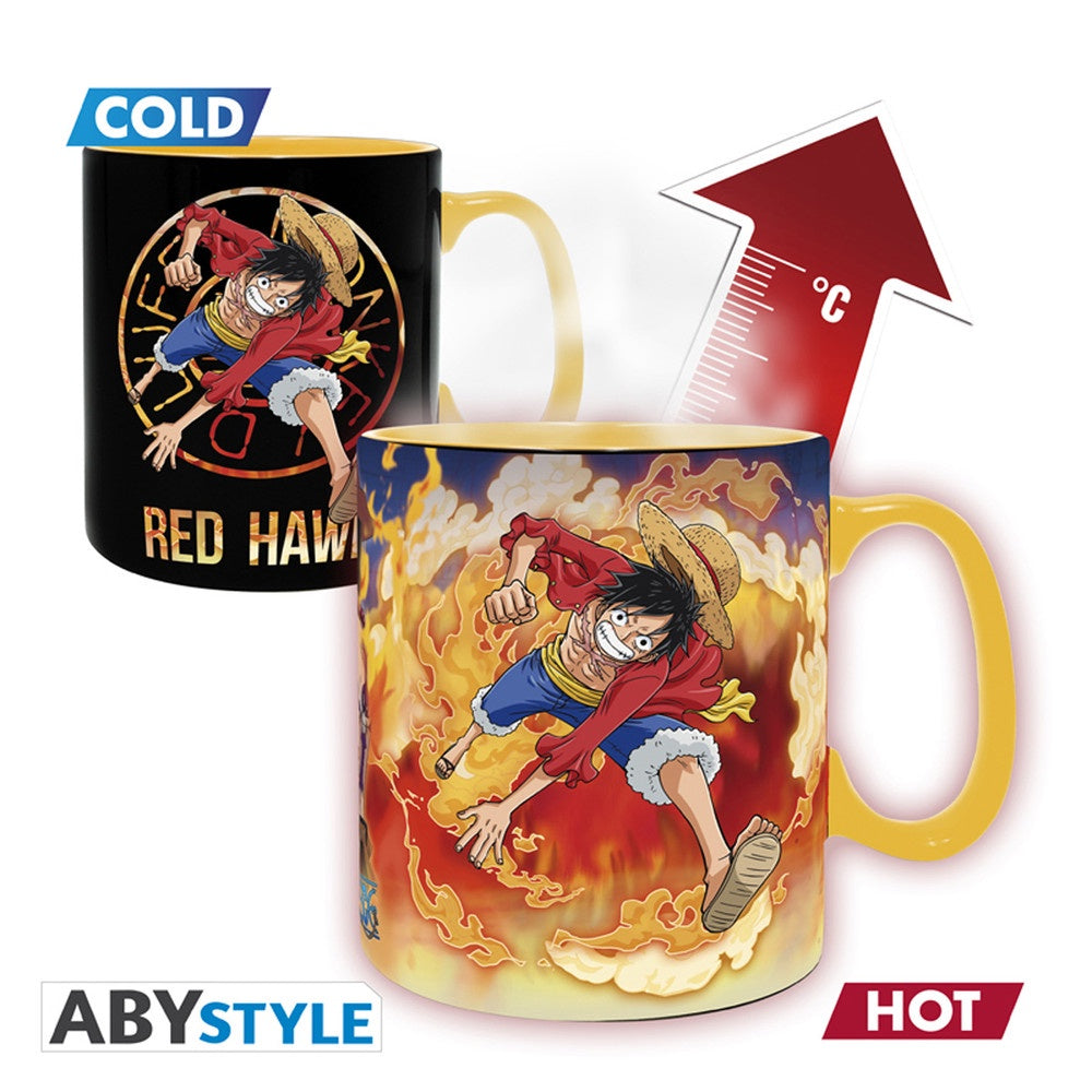 ONE PIECE - Luffy and Sabo Taza magica y Portavasos-Tazas-ABYSTYLE-Akibara Xpress