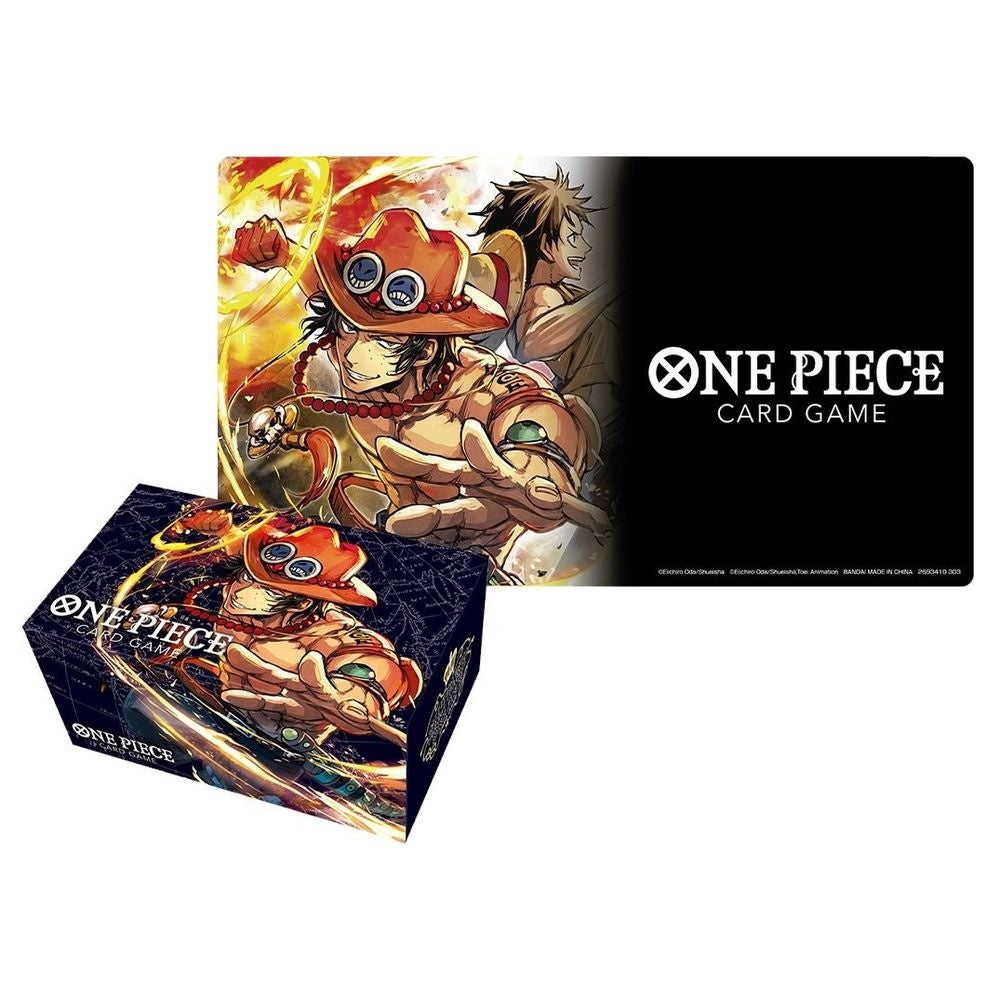 ONE PIECE TCG PLAYMAT AND STORAGE BOX SET -PORTGAS D ACE-TCG-BANDAI-Akibara Xpress