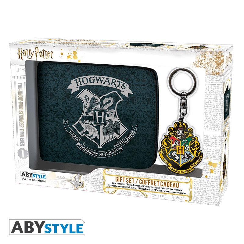 Pack Harry Potter de Cartera + Llavero Hogwarts-Carteras-ABYSTYLE-Akibara Xpress