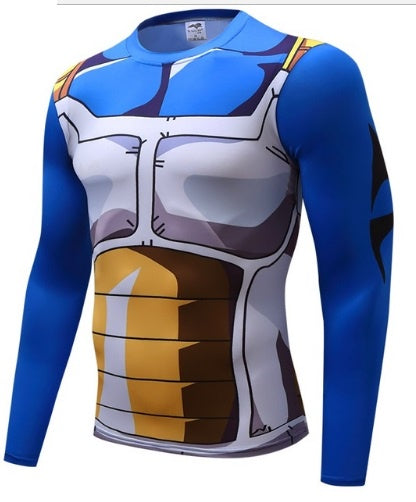 Playera Licra Vegeta Manga Larga S-Ropa-Black Widow-Akibara Xpress