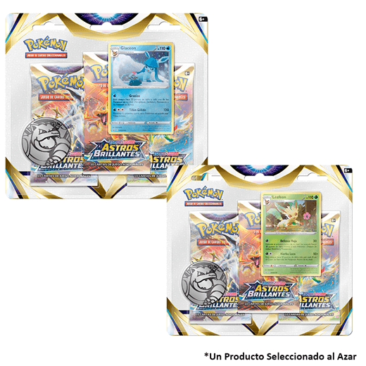 POKEMON ASTROS BRILLANTES 3 PACK BLISTER ESPAÑOL-TCG-PANINI ETC-Akibara Xpress