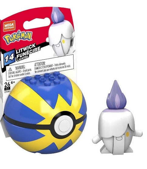 Pokemon Mega Construx Litwick Funecire-Figuras-MEGA CONSTRUX-Akibara Xpress