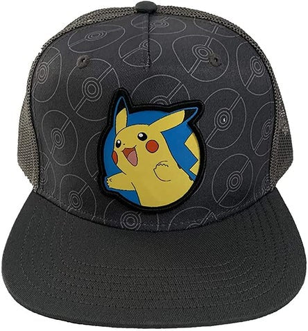 Pokemon - Pikachu Fondo Pokebolas Gorra Ajustable-Gorras-BIOWORLD-Akibara Xpress