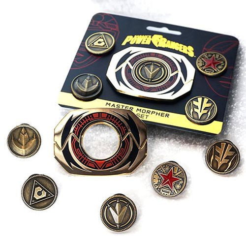 POWER RANGERS MASTER MORPHER PIN SET-Llaveros-Accesorios Genericos-Akibara Xpress