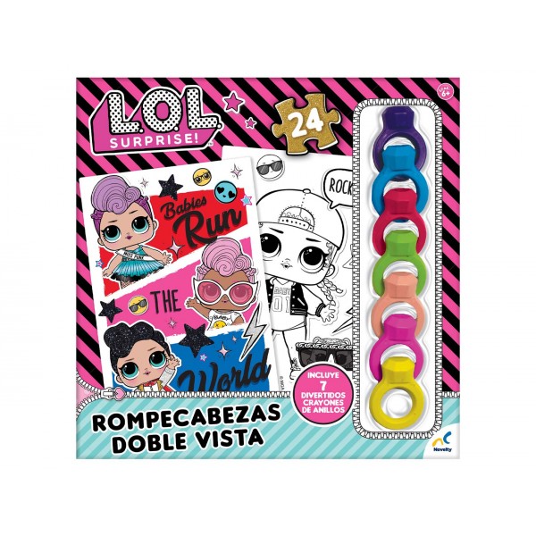 Rompecabezas LOL Surprise Doble vista con Crayones-Juegos De Mesa-Juegos de Mesa-Akibara Xpress