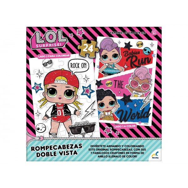 Rompecabezas LOL Surprise Doble vista con Crayones-Juegos De Mesa-Juegos de Mesa-Akibara Xpress