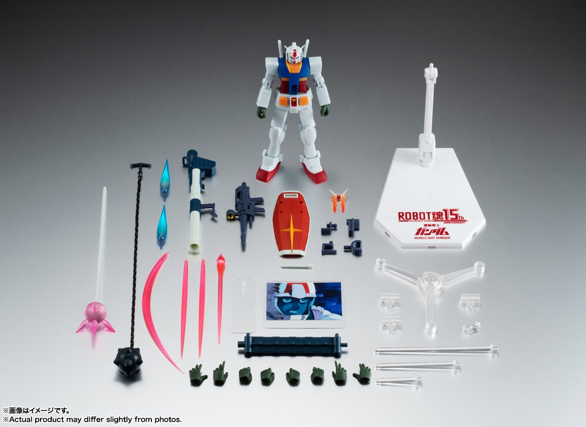 RX-78-2 GUNDAM VER.A.N.I.M.E -THE ROBOT SPIRITS 15TH ANNIVERSARY-Figuras-BANDAI-Akibara Xpress