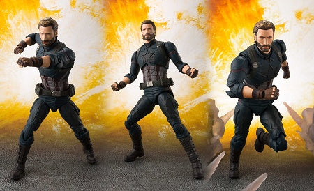 SH Figuarts CAPITAN AMERICA & Tamashi Effect Explosion-Figuras-BANDAI-Akibara Xpress